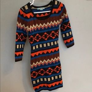 Aztec Sweater Dress